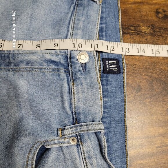 GAP Girlfriend Jeans Size 31 High Rise Medium Light Wash Stretch Denim - Picture 8 of 12